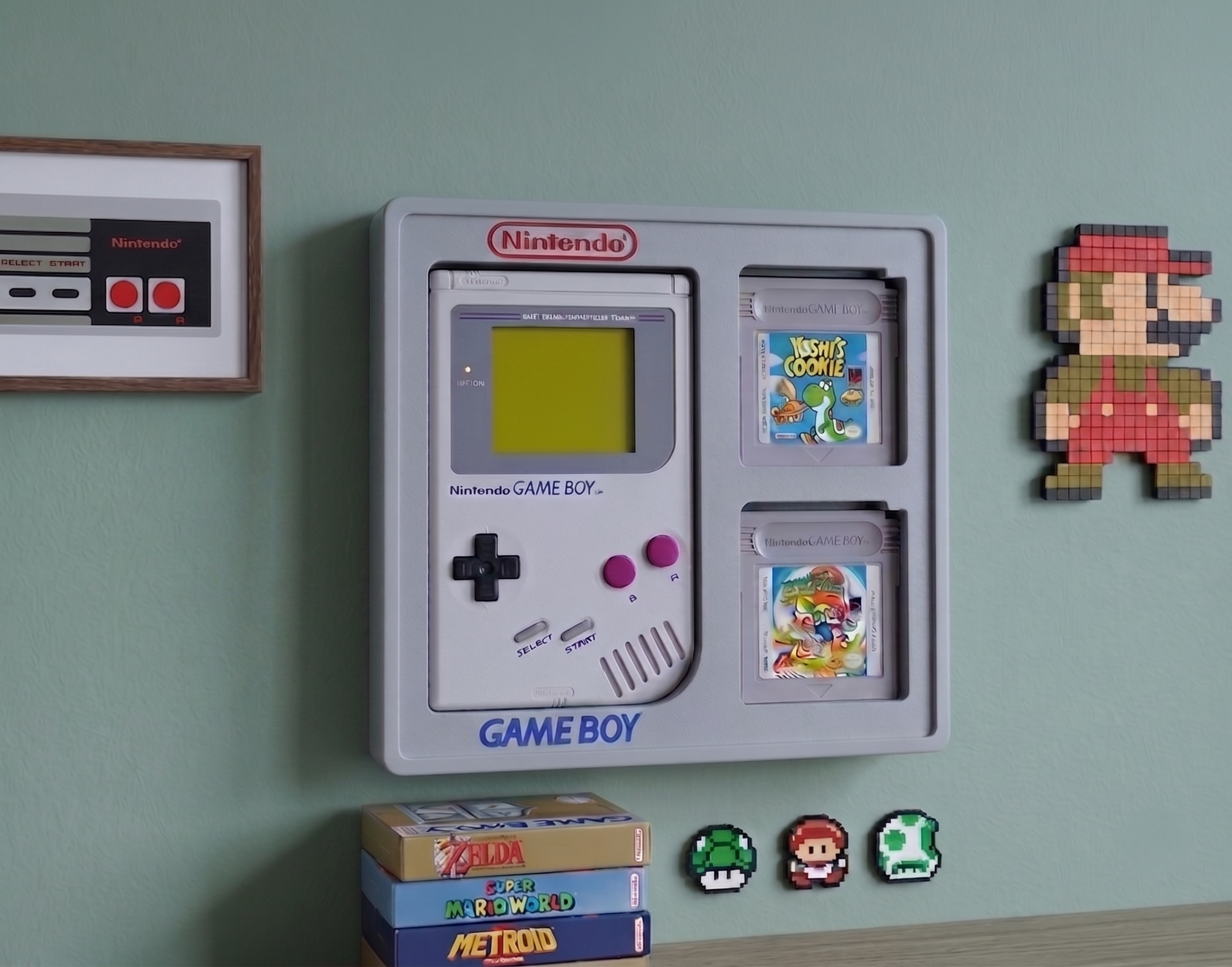Cadre Mural pour Game Boy & Jeux Nintendo