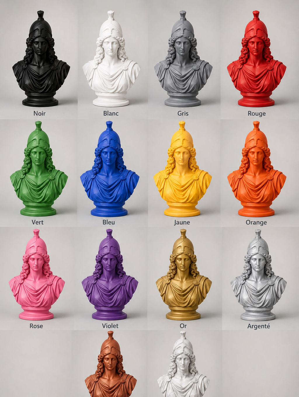 Buste Athena – Sculpture Décorative Néoclassique | Impression 3D |