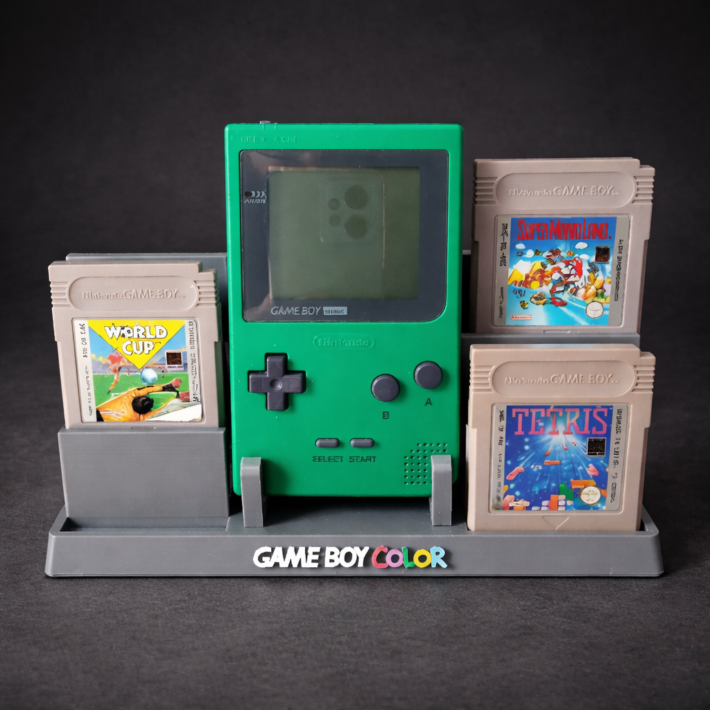 Dock d'Exposition Retro Gaming | Socle Game Boy Color & Cartouches