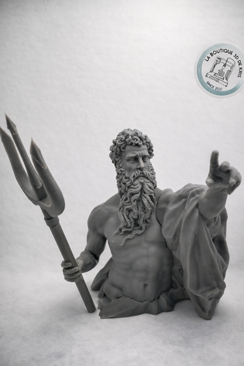 Buste Poséidon | Statue Mythologie Antique | Sculpture Décoration
