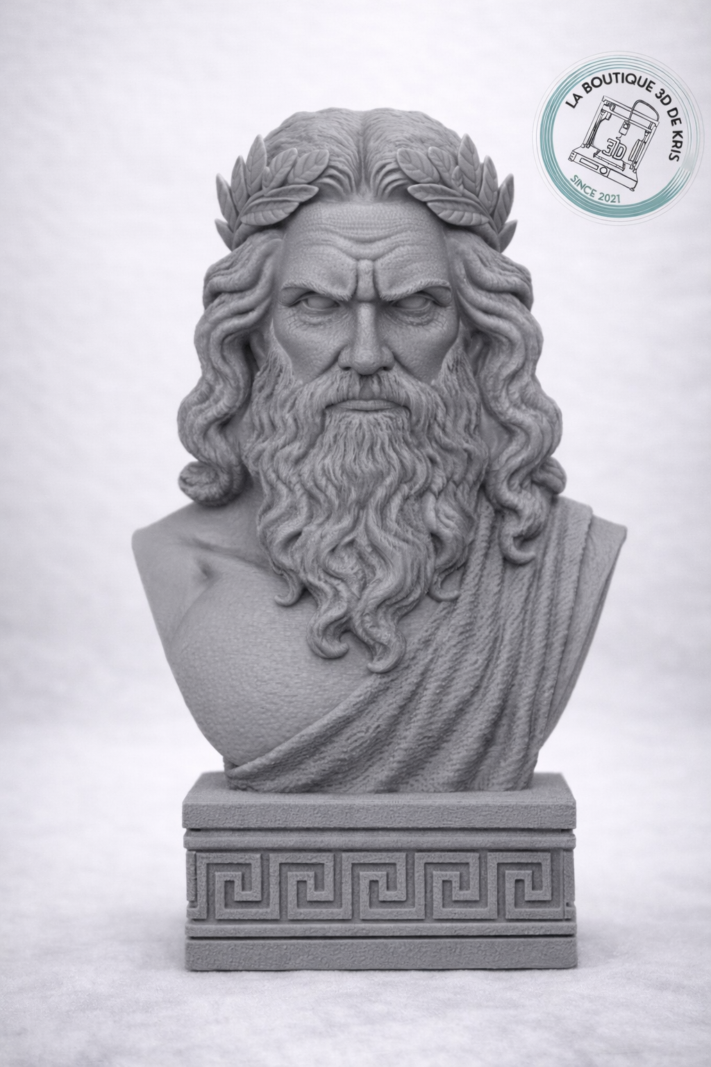 Buste de Zeus - Sculpture de Divinité Grecque