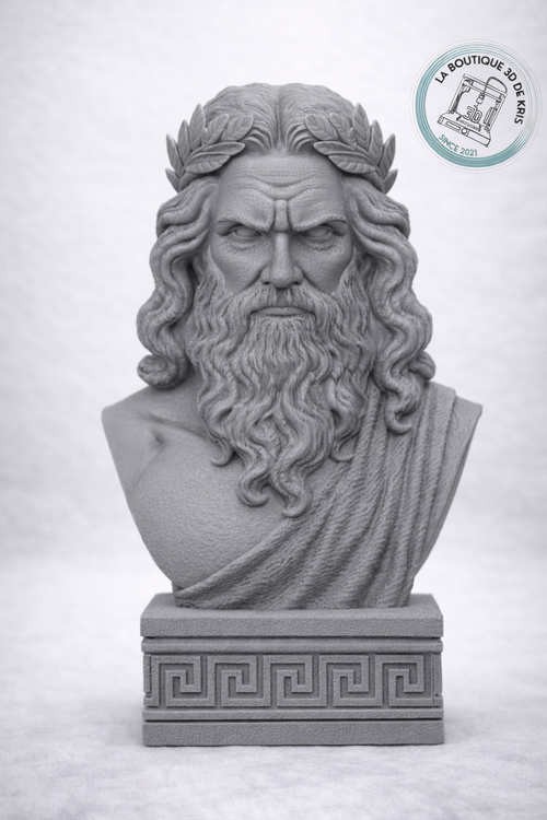 Buste de Zeus - Sculpture de Divinité Grecque