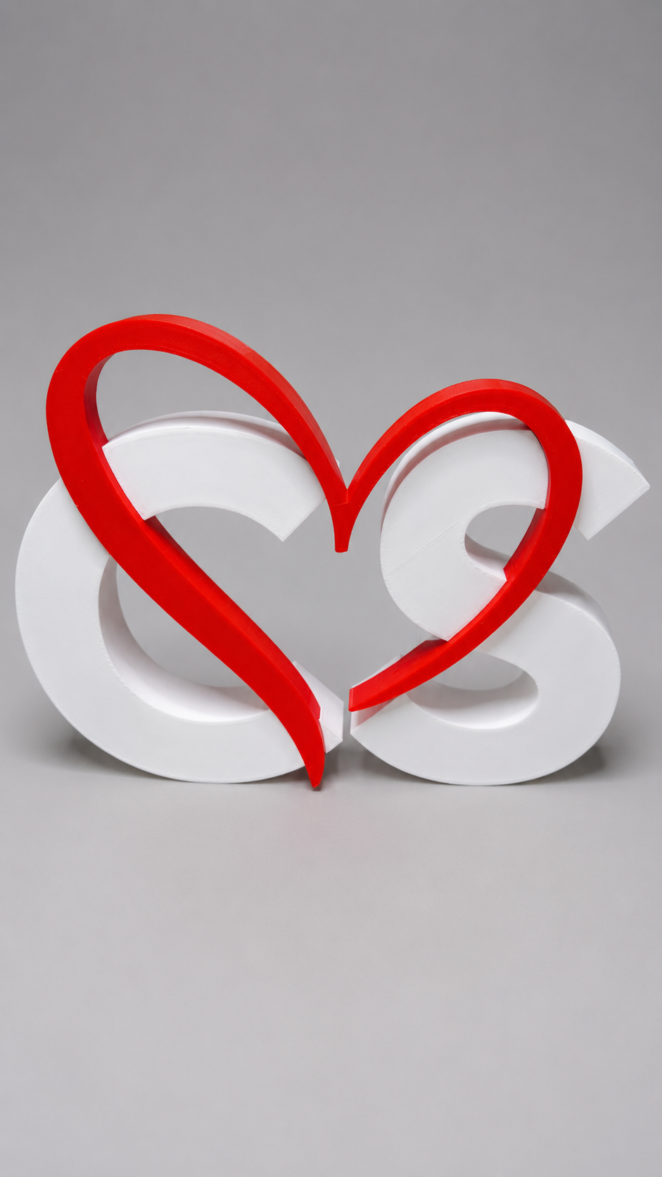 Décoration Mariage Personnalisée Initiales avec Cœur | Centre de Table Mariage | Lettres 3D Couple | Cadeau Mariage Personnalisé