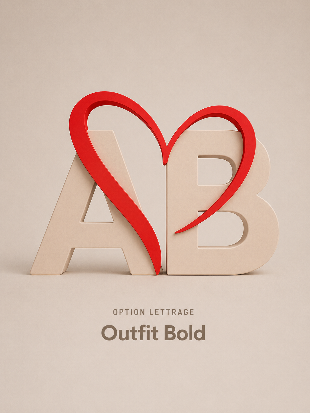 Décoration Mariage Personnalisée Initiales avec Cœur | Centre de Table Mariage | Lettres 3D Couple | Cadeau Mariage Personnalisé