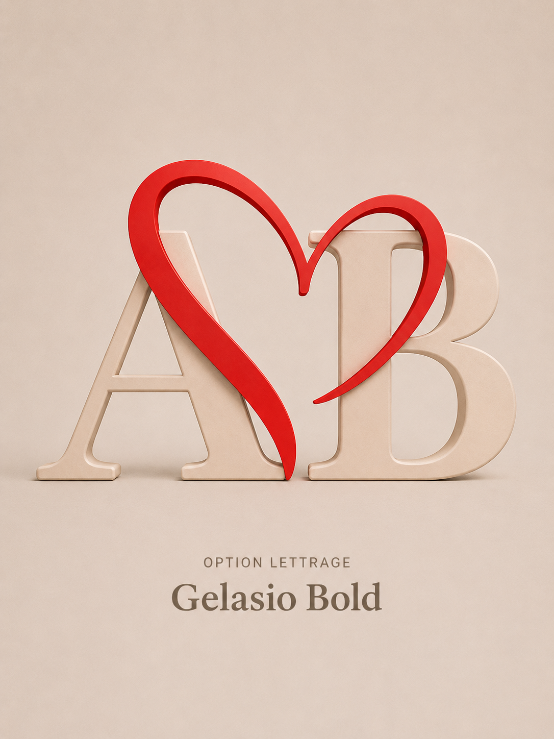 Décoration Mariage Personnalisée Initiales avec Cœur | Centre de Table Mariage | Lettres 3D Couple | Cadeau Mariage Personnalisé