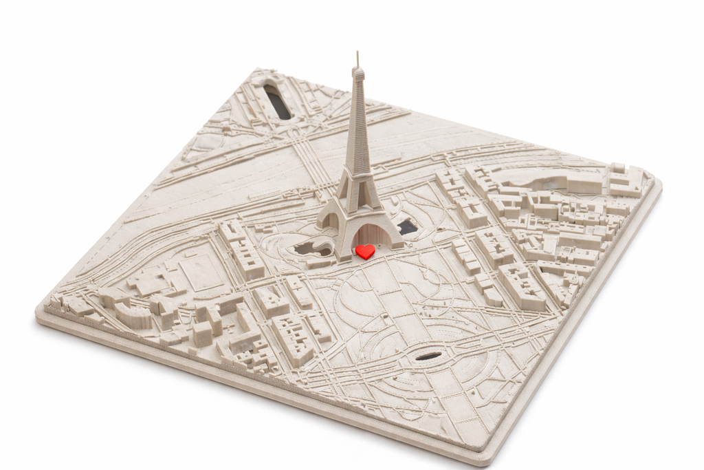 Carte 3D Personnalisée – Lieu de Rencontre | Cadeau Amoureux | Ville Personnalisée Monde Entier