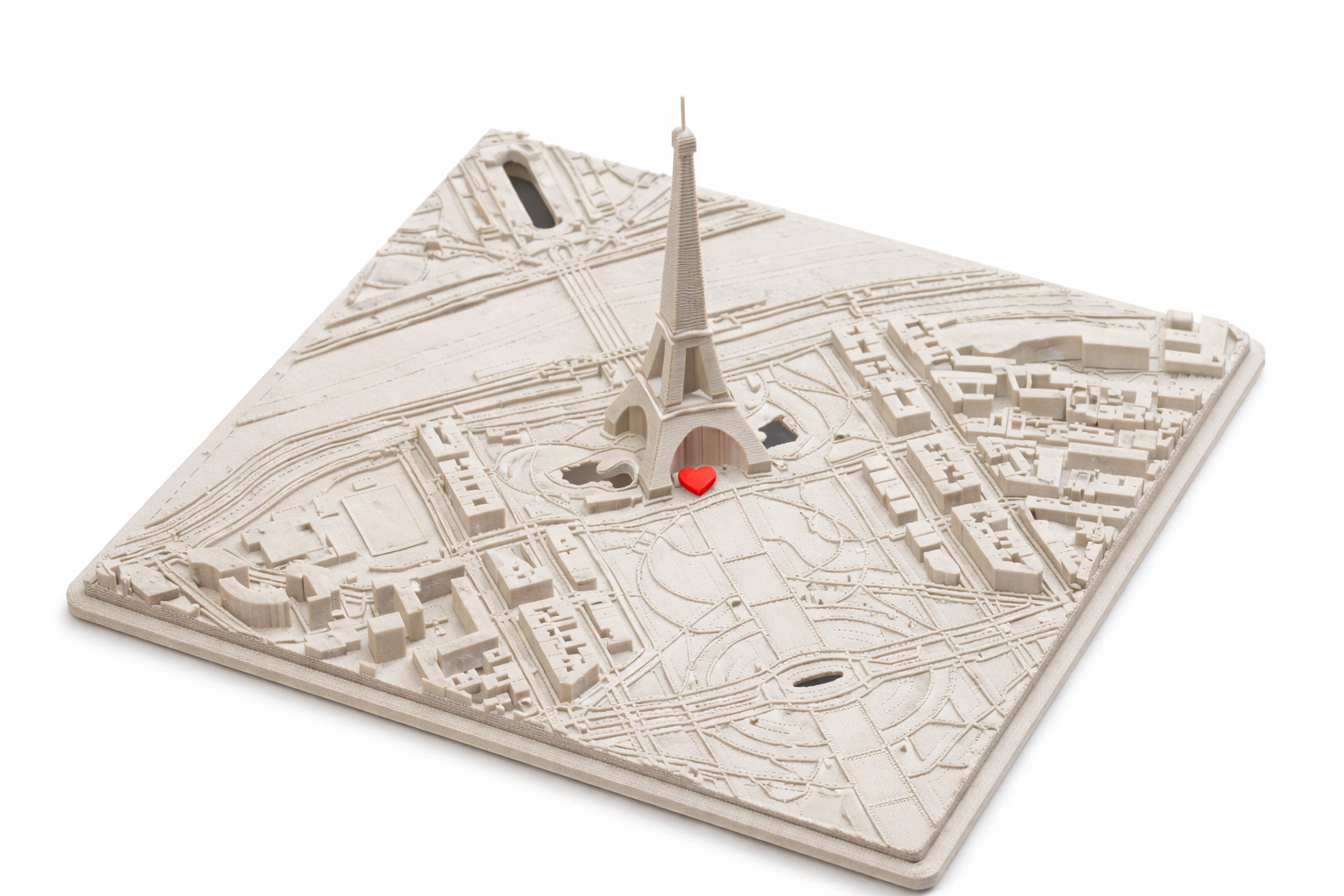 Carte 3D Personnalisée – Lieu de Rencontre | Cadeau Amoureux | Ville Personnalisée Monde Entier