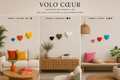 Volo Cœur  Mural 3D – Décoration Murale Moderne | Plusieurs Tailles & Couleurs