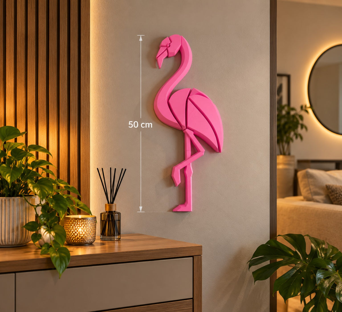 Flamant Rose Décoratif en Impression 3D – Collection 20, 30 & 50 cm