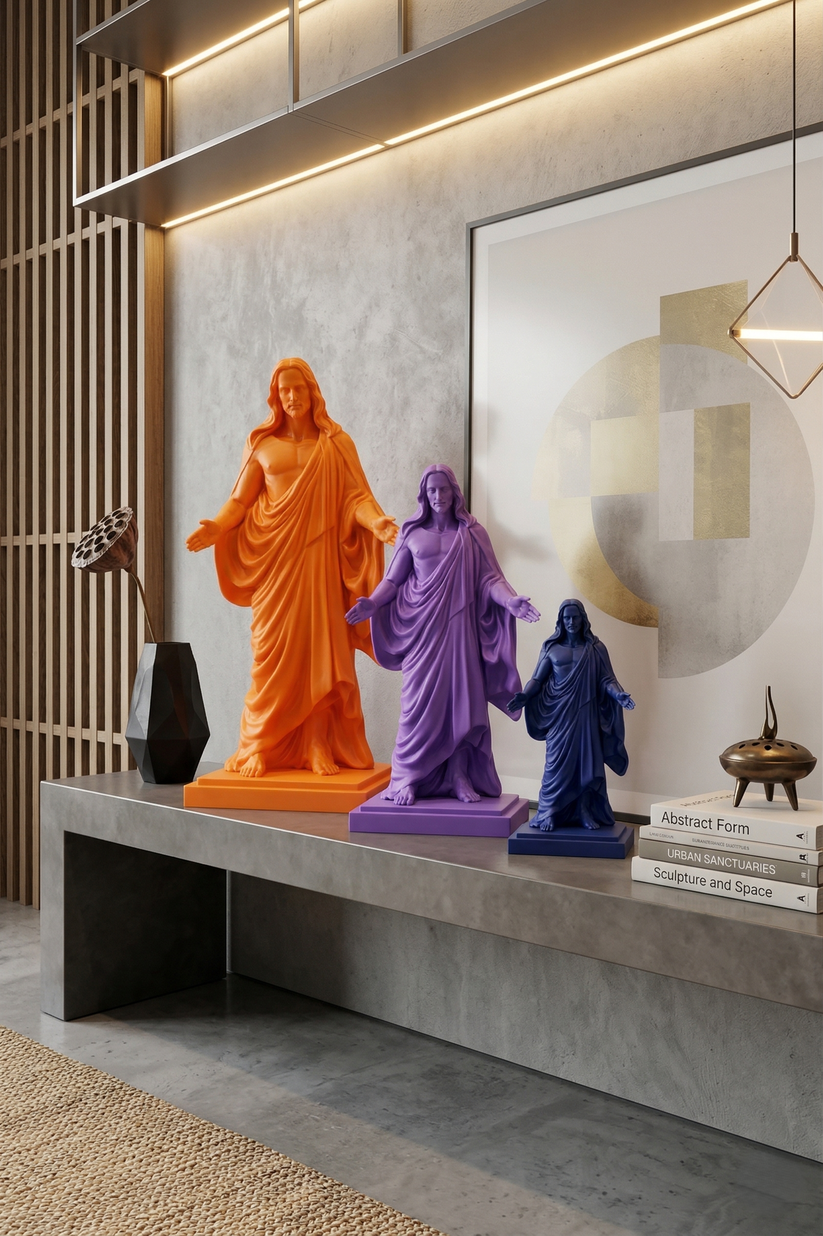 Statue de Jésus-Christ – Figurine religieuse 3D pour décoration, cadeau spirituel