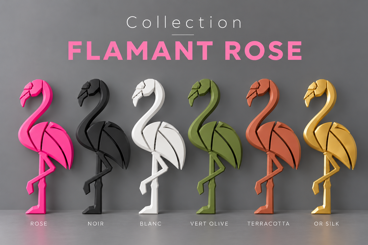 Flamant Rose Décoratif en Impression 3D – Collection 20, 30 & 50 cm