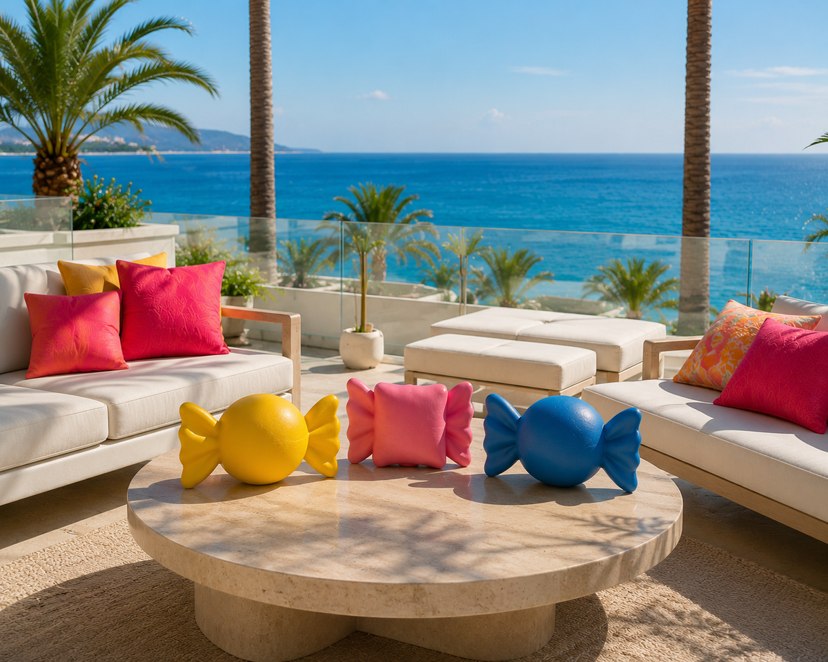 Bonbon géant décoratif coloré imprimé en 3D pour décoration maison
