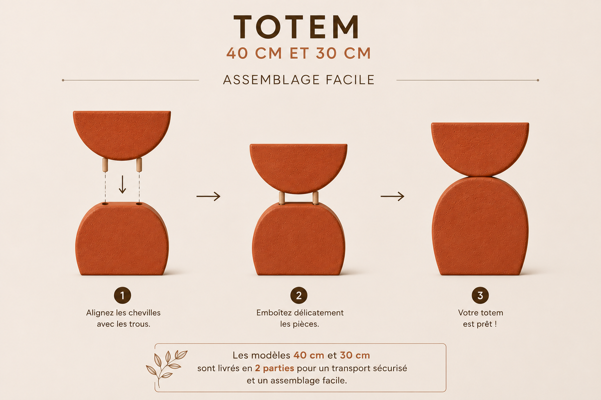 Sculpture totem disponible en plusieurs tailles
