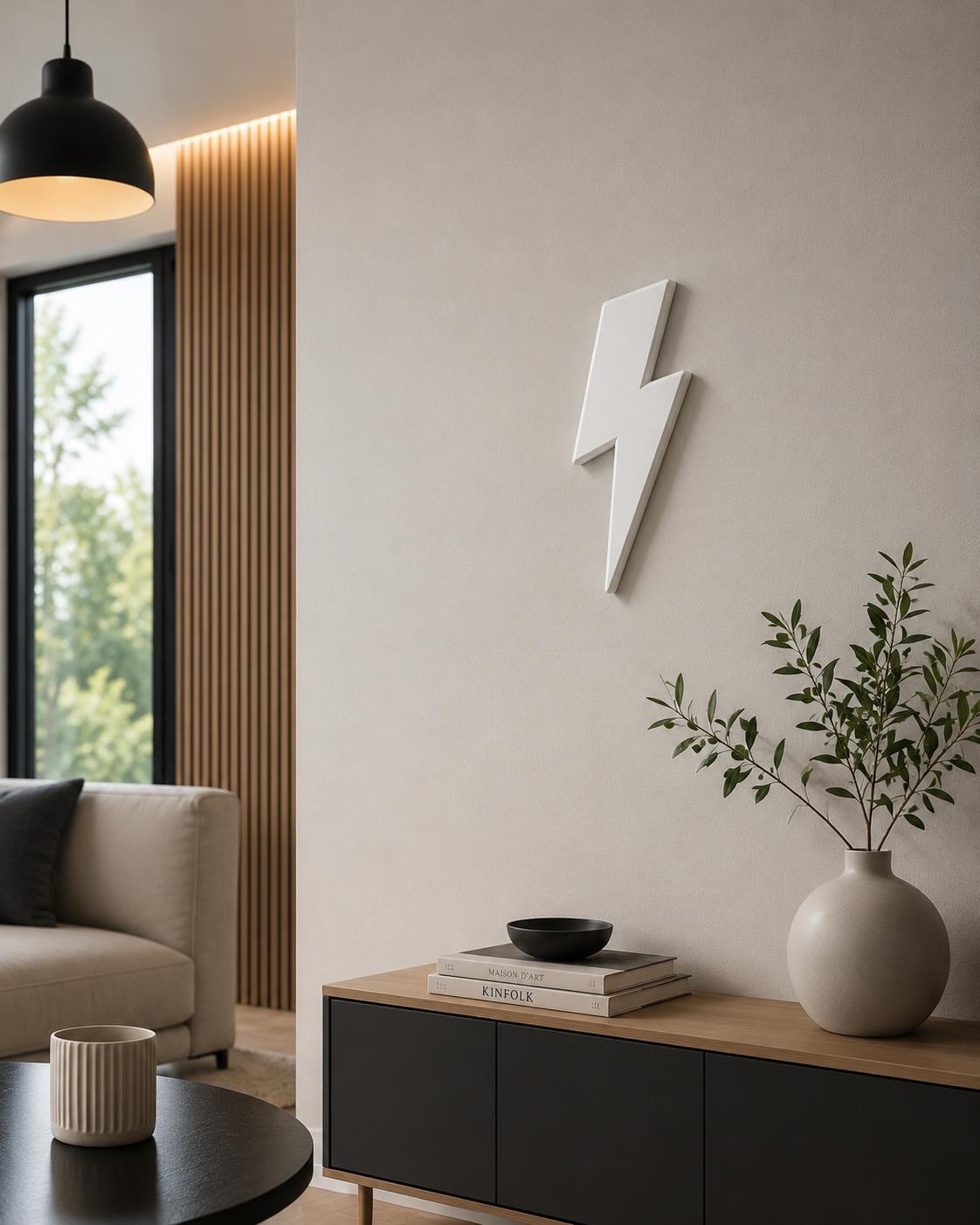 eclair blanc murale blanche décoration moderne 