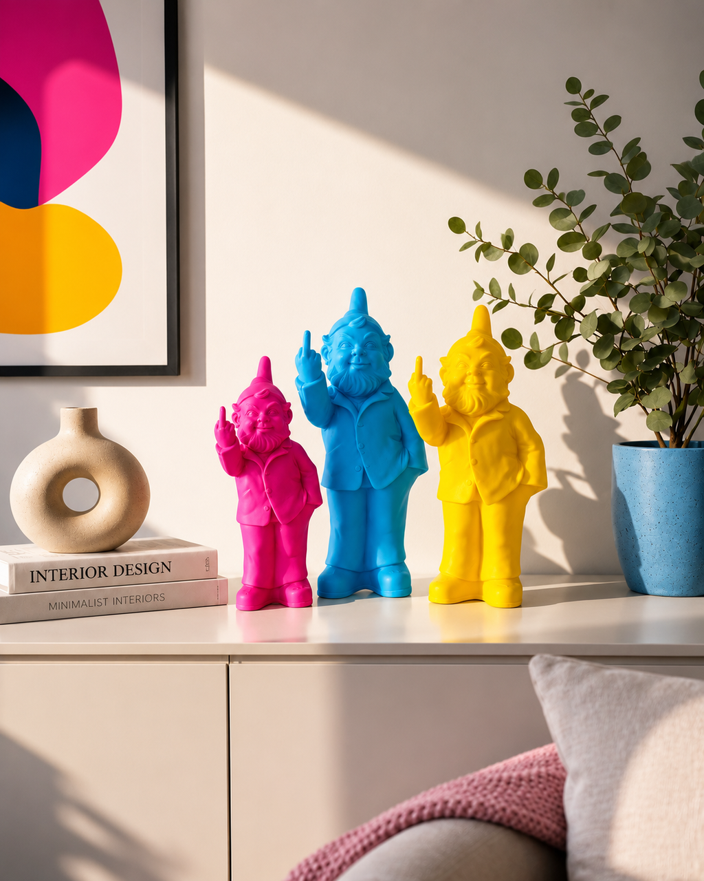 Nains Pop Art décoratifs colorés imprimés en 3D