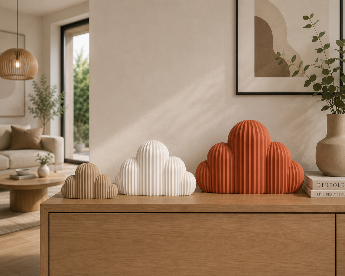 Nuage décoratif 3D minimaliste pour décoration intérieure
