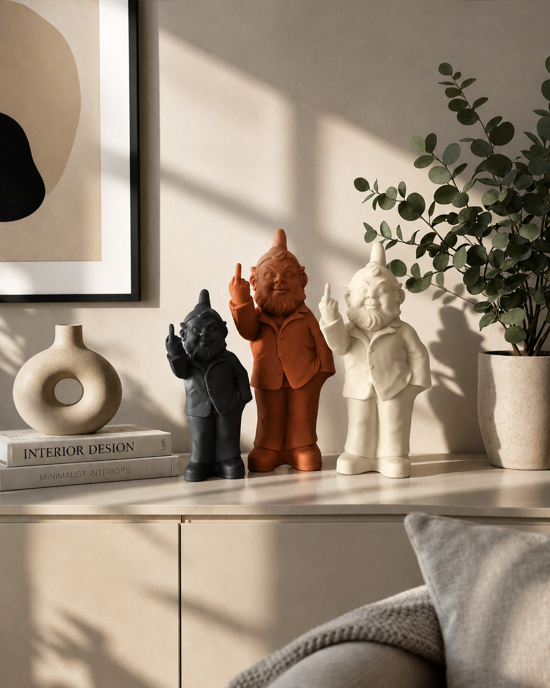 Sculptures de nains Pop Art colorés pour décoration intérieure