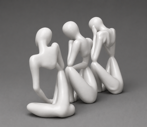 Statue abstraite design minimaliste pour décoration moderne