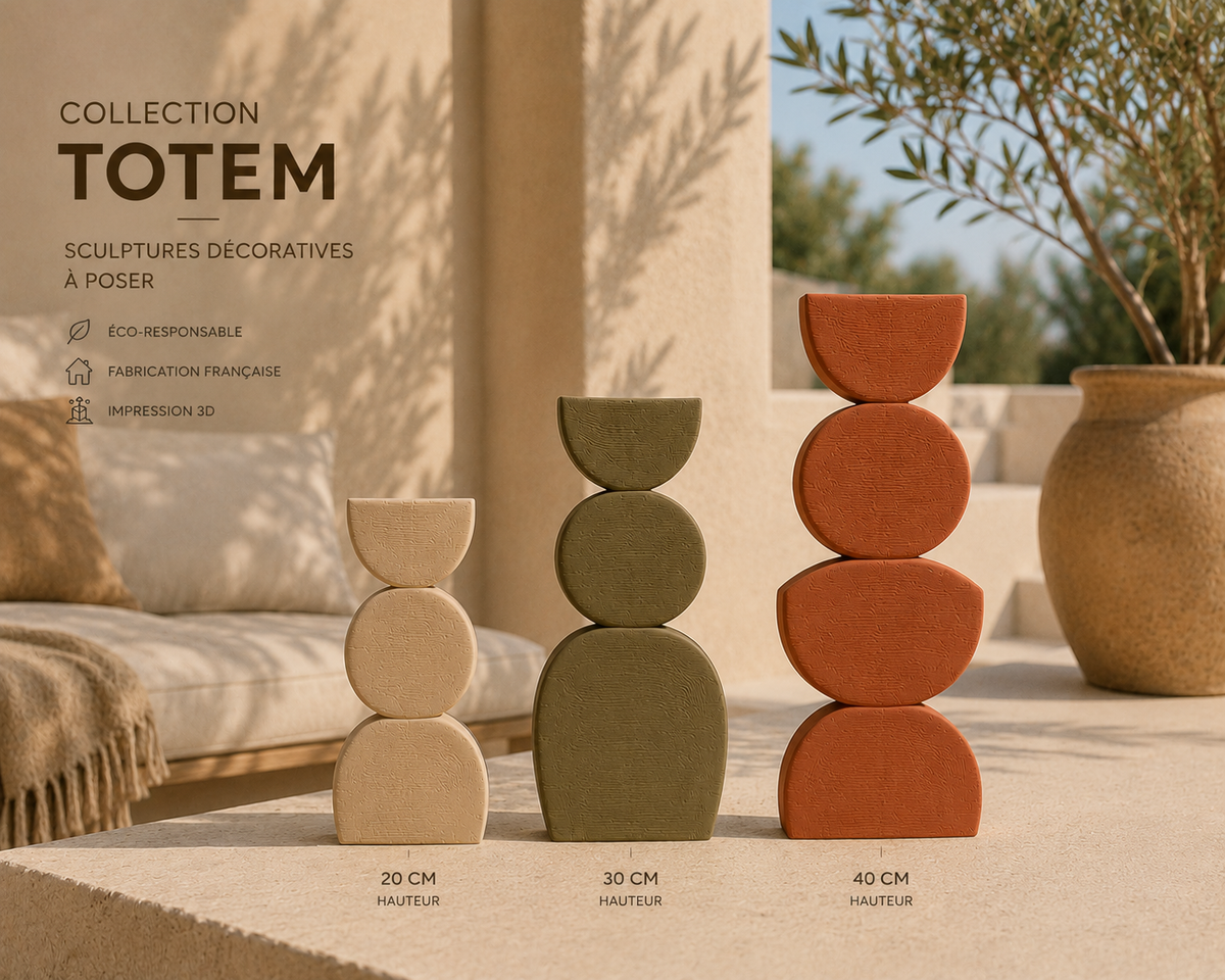 Totem décoratif 3D design moderne à poser